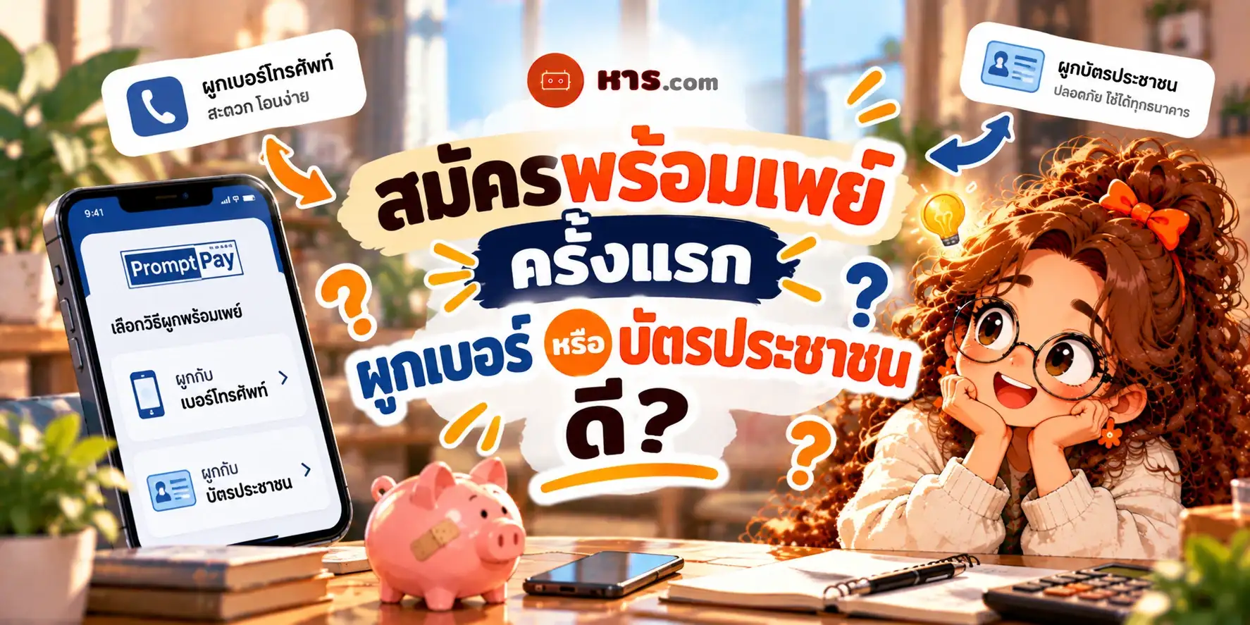 สมัครพร้อมเพย์ครั้งแรก: ผูกเบอร์หรือบัตรประชาชนดี?