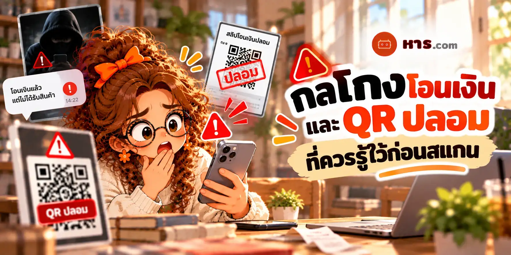 กลโกงโอนเงินและ QR ปลอม ที่ควรรู้ไว้ก่อนสแกน