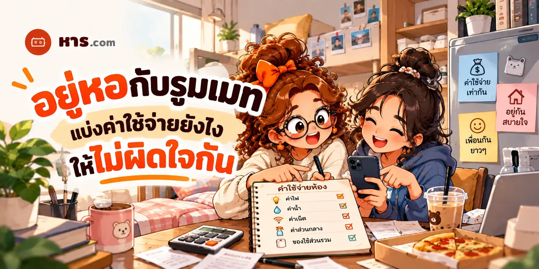 อยู่หอกับรูมเมท: แบ่งค่าใช้จ่ายยังไงให้ไม่ผิดใจกัน