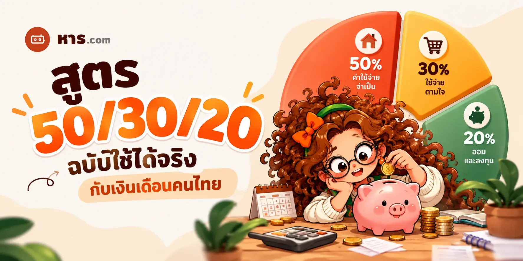 สูตร 50/30/20 ฉบับใช้ได้จริงกับเงินเดือนคนไทย